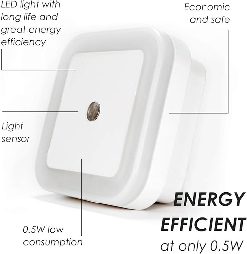💡6-Pack Plug-in LED Night Lights